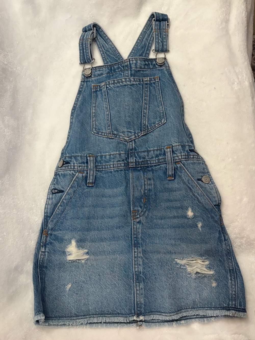 Kids Blue Denim Overall Dress - Classic Casual One-Piece